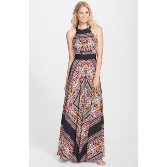 eliza j scarf print halter maxi dress | Dresses | Eliza J 4 May-20-Off